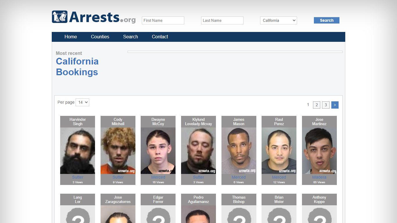 California Arrests and Inmate Search